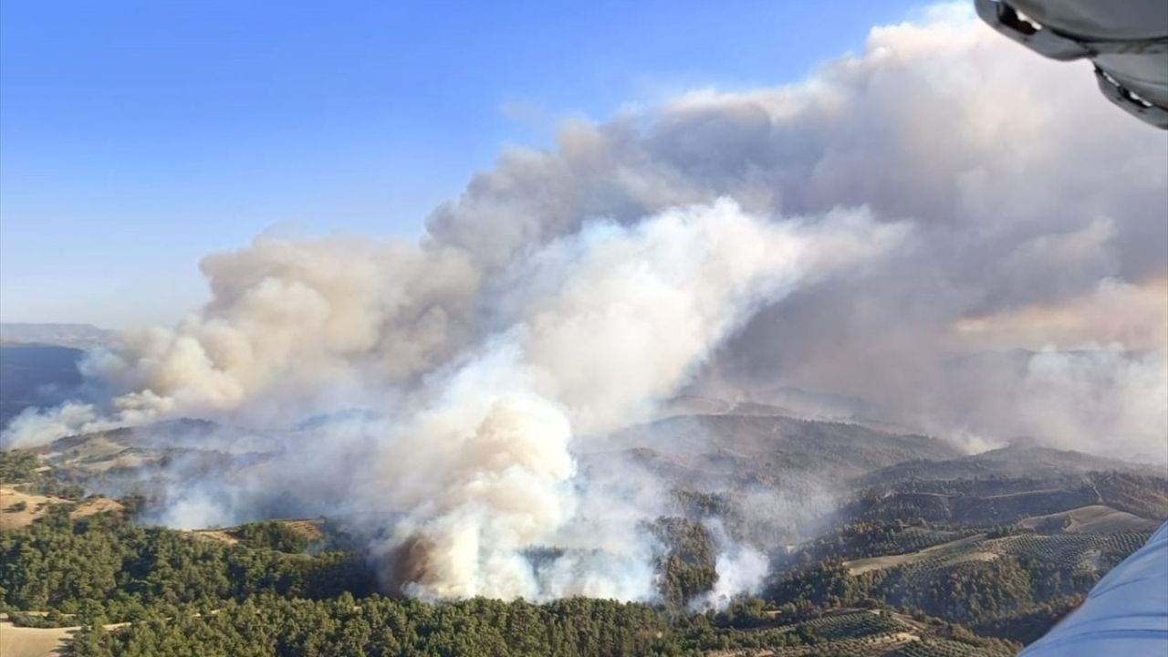 Manisa Gördes'te Orman Yangınlarına Müdahale Devam Ediyor