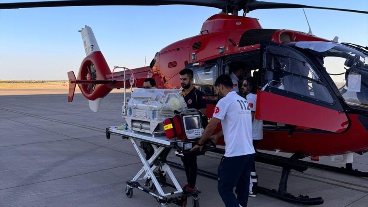 Mardin'deki Bir Günlük Bebek İçin Ambulans Helikopter Havalandı