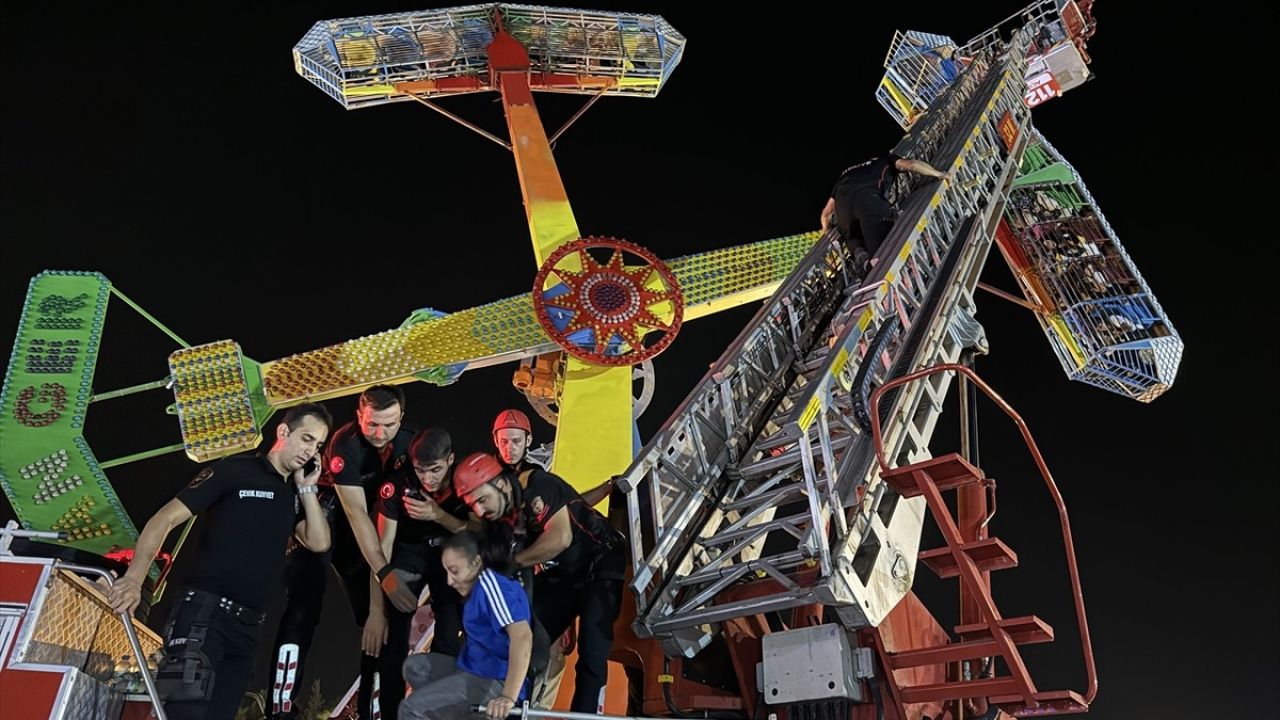 Kahramanmaraş'taki Lunaparkta Kurtarma Operasyonu