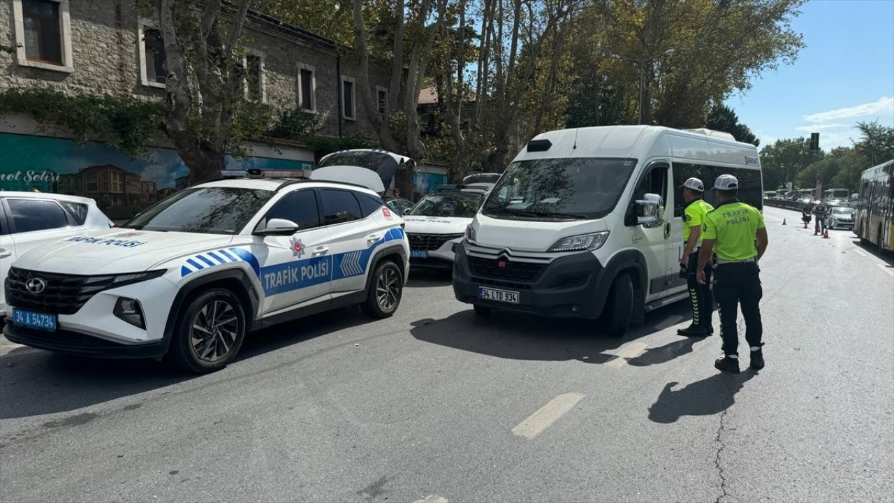 İstanbul'da Okul Servislerine Ceza Uygulaması Devam Ediyor