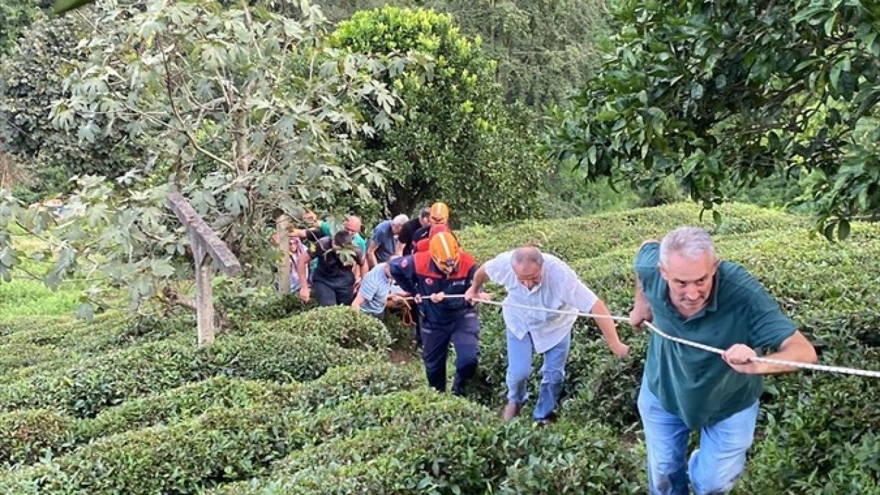 Rize'de İlkel Teleferikten Düşen Kadın Yaralandı