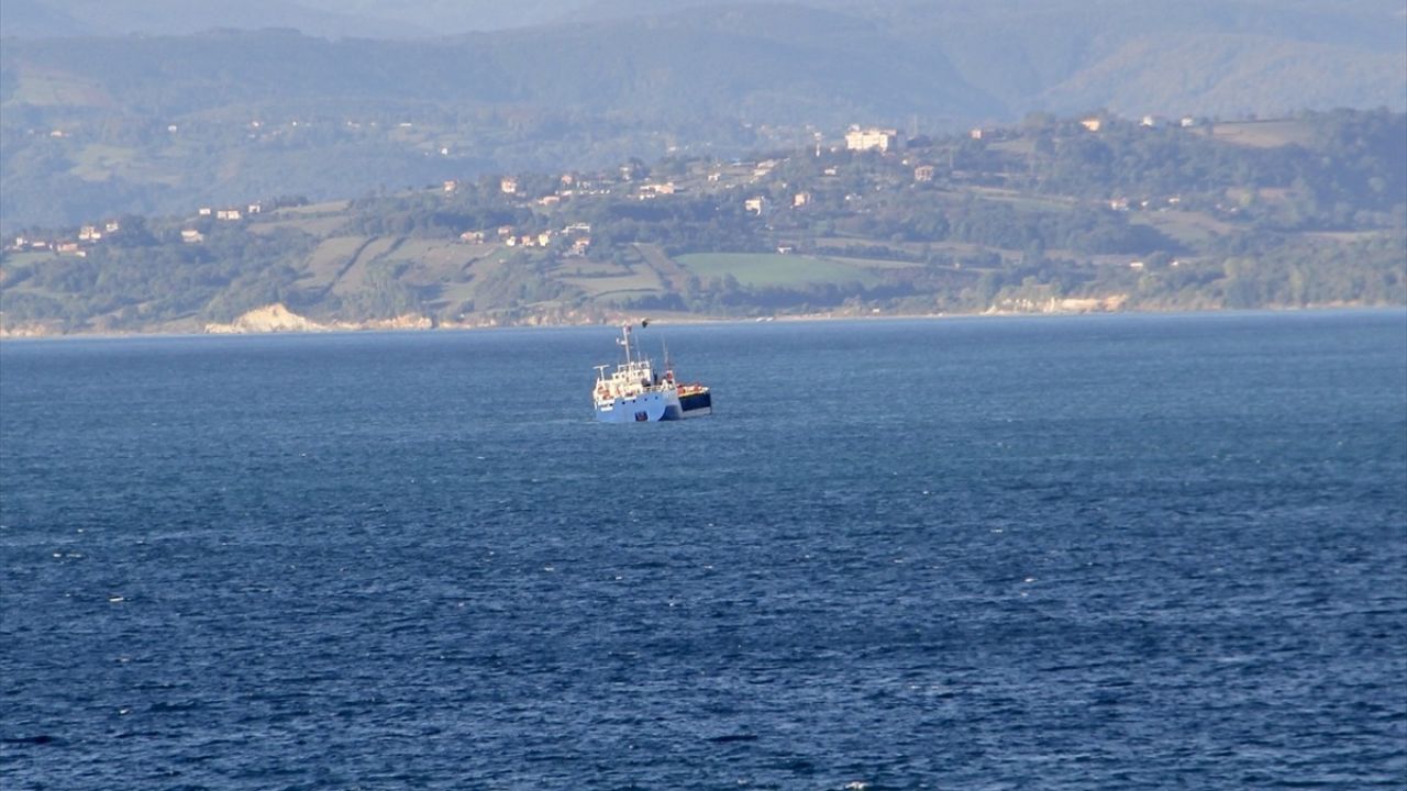 Sinop Limanı'nda Tehlike Geçiren Gemi Demirledi