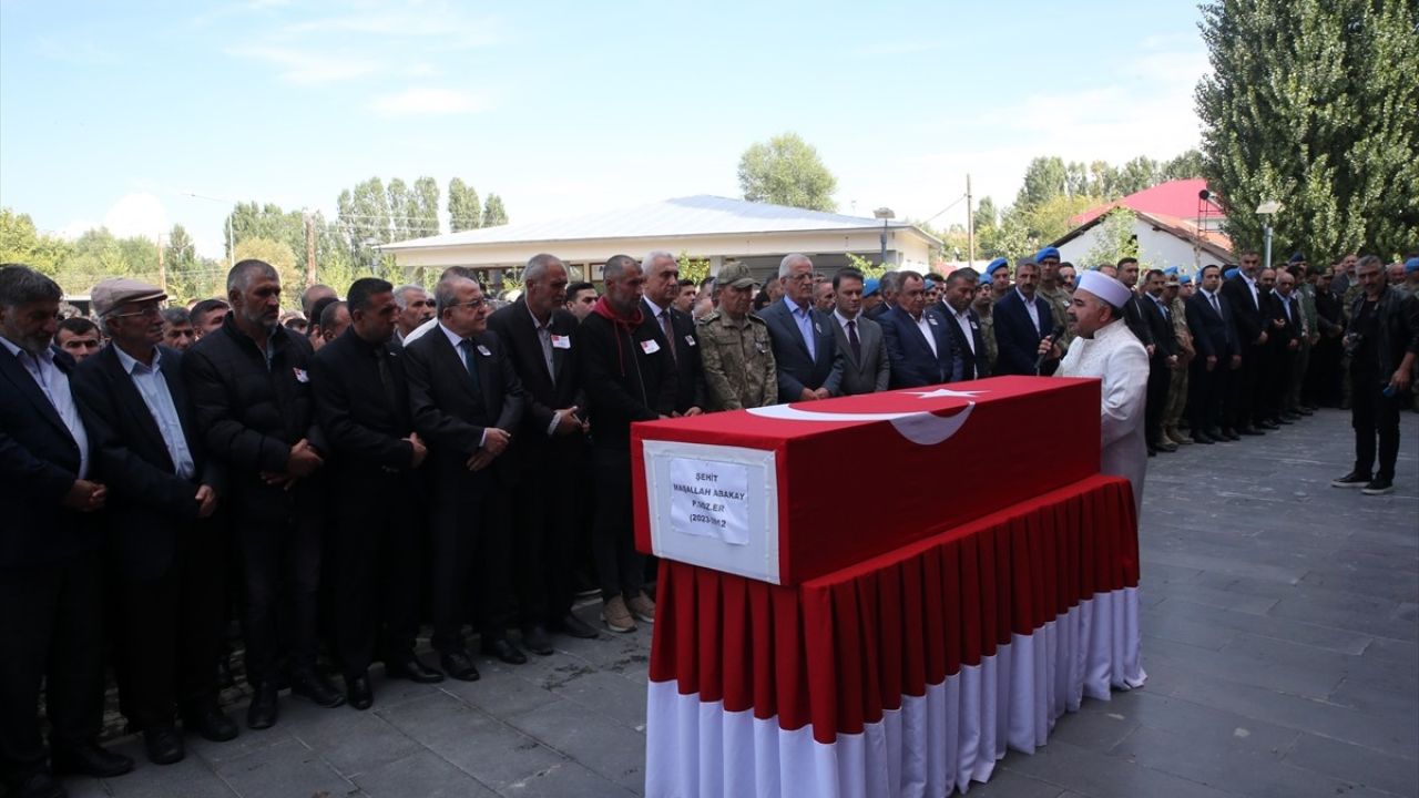 Muş'ta Şehit Piyade Sözleşmeli Er Abakay İçin Cenaze Töreni