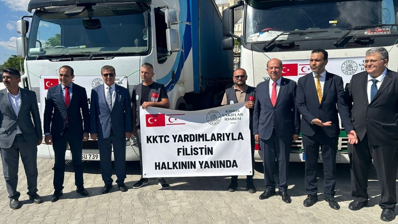 KKTC'den Gazze'ye İnsani Yardım Tırı Gönderildi