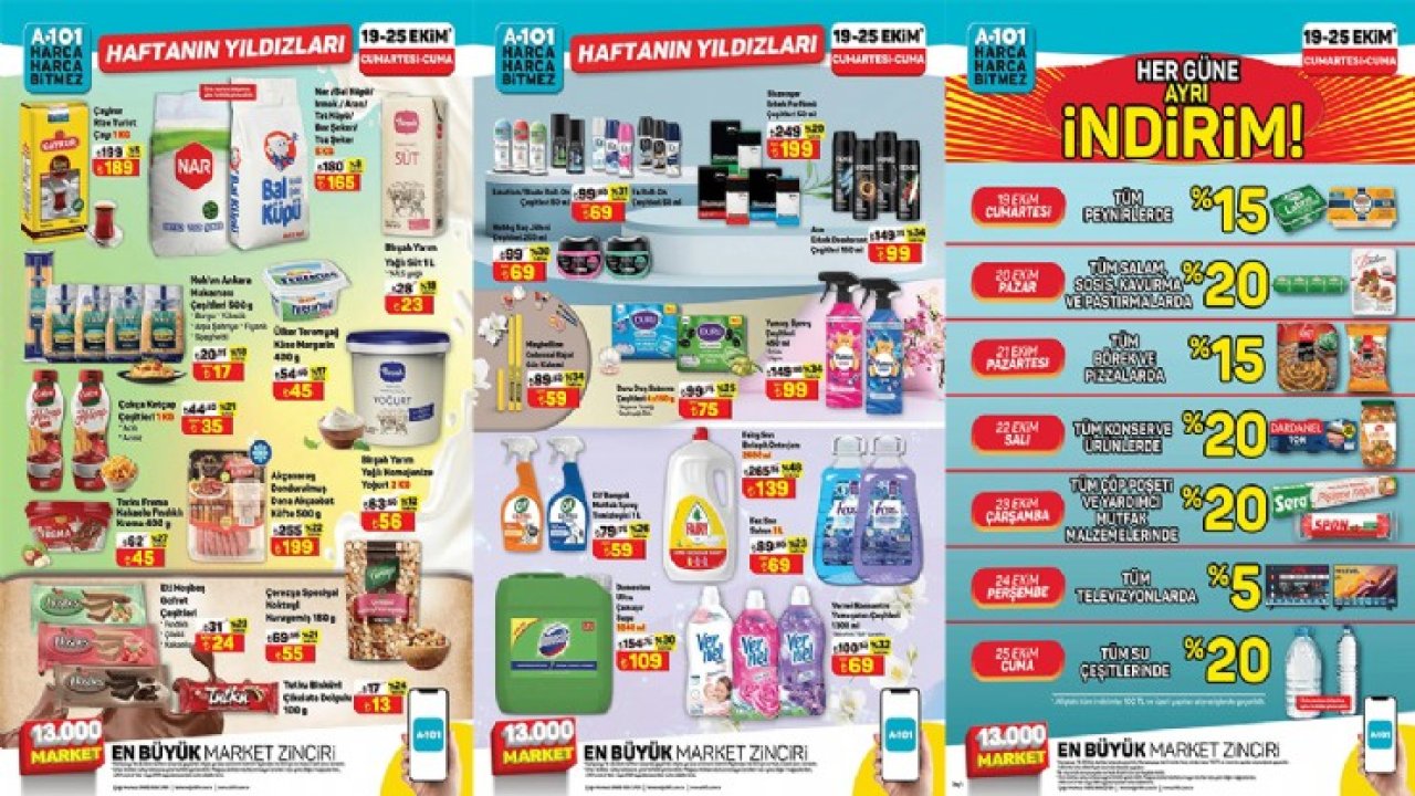 A101’de 19 Ekim 2024 İndirim Katalog