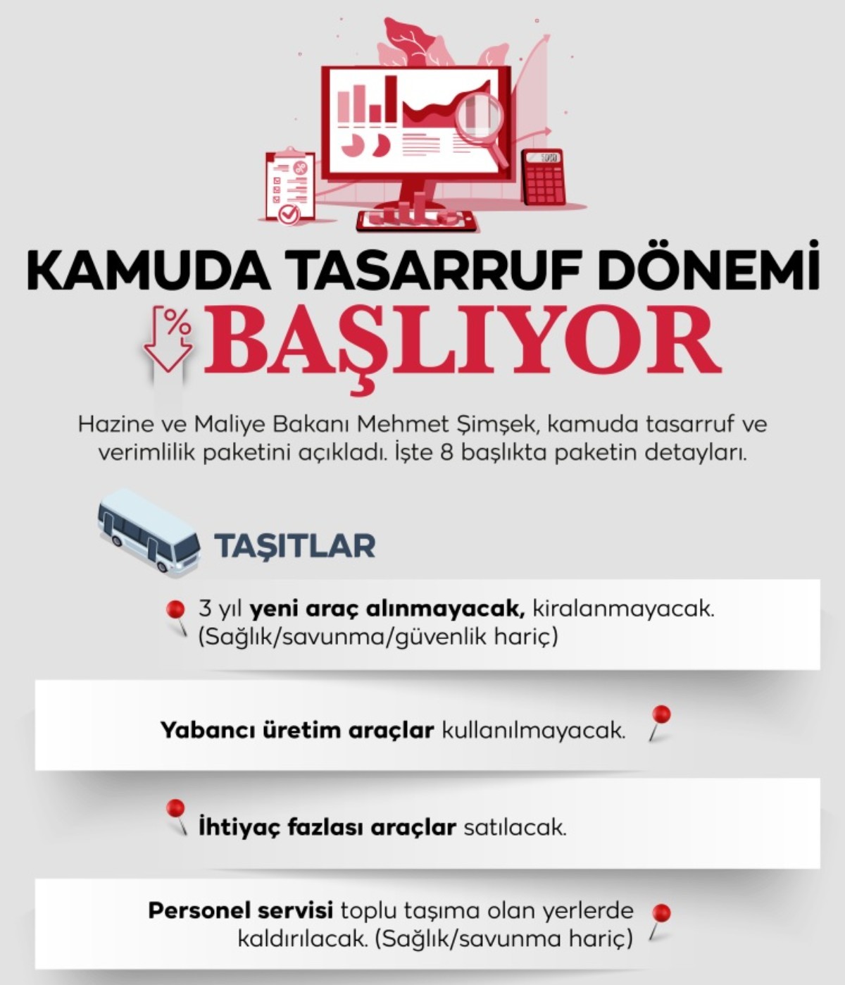 Kamuda tasarruf dönemi başladı