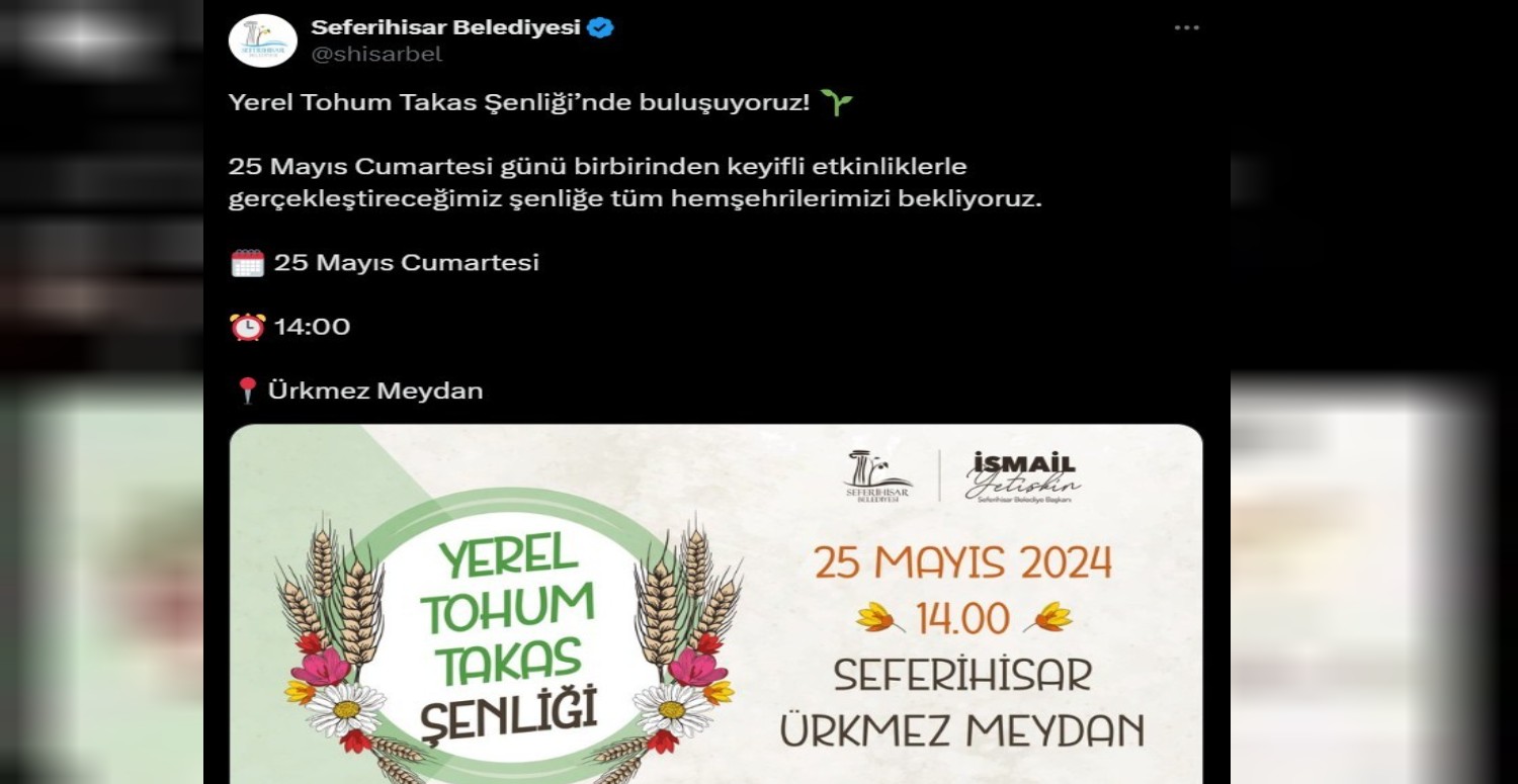 yerel tohum takas şenliği seferihisar