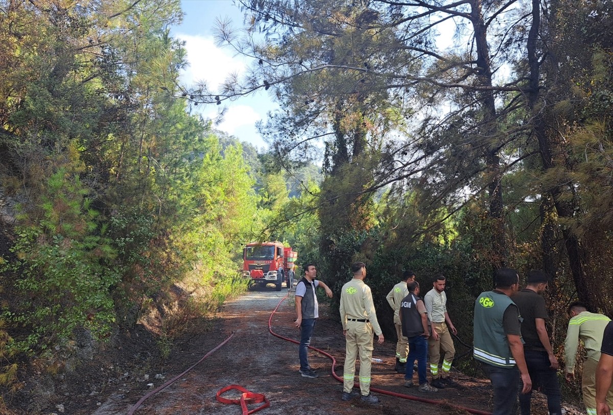 Hatay'ın Dörtyol ilçesinde ormanlık alanda çıkan yangın, ekiplerin müdahalesiyle büyümeden...