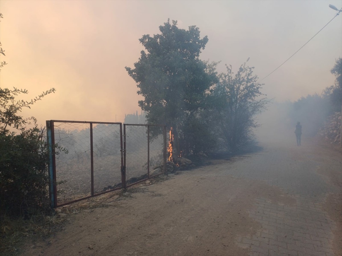 Manisa'nın Gördes ilçesindeki orman yangınlarına havadan ve karadan müdahale sürüyor. Salihli...