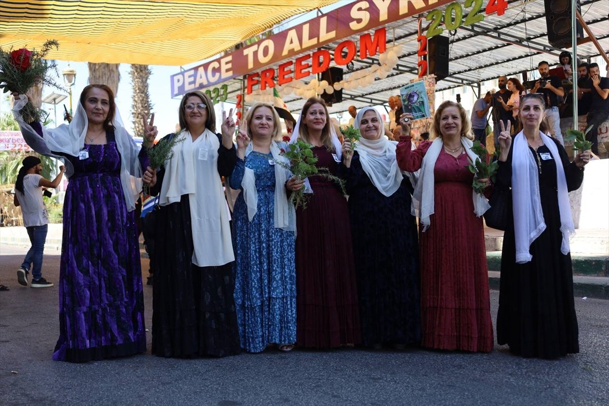 Suriye'nin güneyindeki Suveyda ilinde, Beşşar Esed rejimi karşıtı protestoların birinci yıl dönümü...