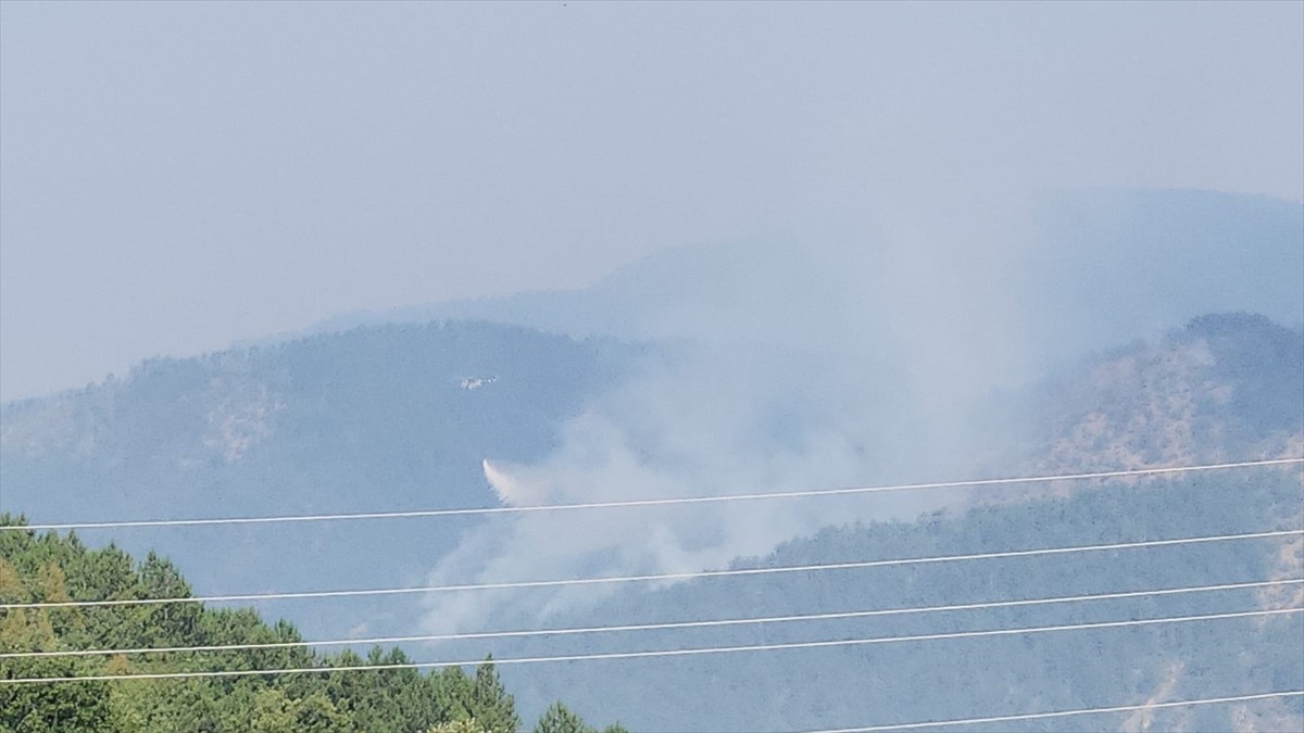 Karabük'ün Ovacık ilçesinde ormanlık alanda çıkan yangını söndürme çalışmaları 20 saattir devam...