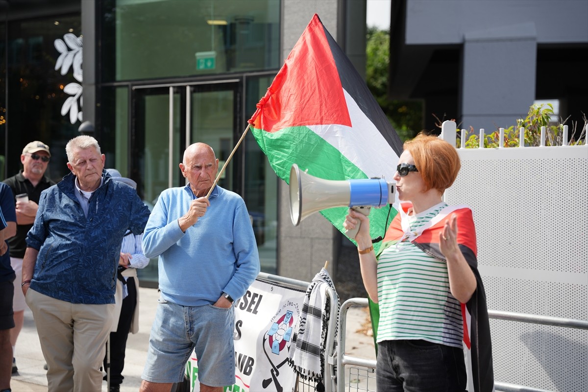 İrlanda'nın başkenti Dublin'de, İsrail'in Filistin'e yönelik saldırılarını protesto etmek amacıyla...