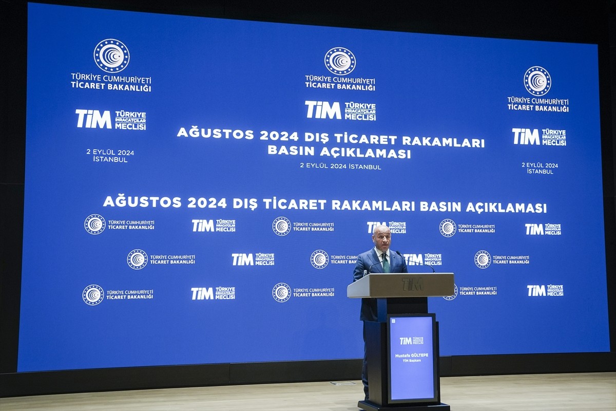 Türkiye İhracatçılar Meclisi (TİM) Başkanı Mustafa Gültepe, "2024 Ağustos Ayı Dış Ticaret...