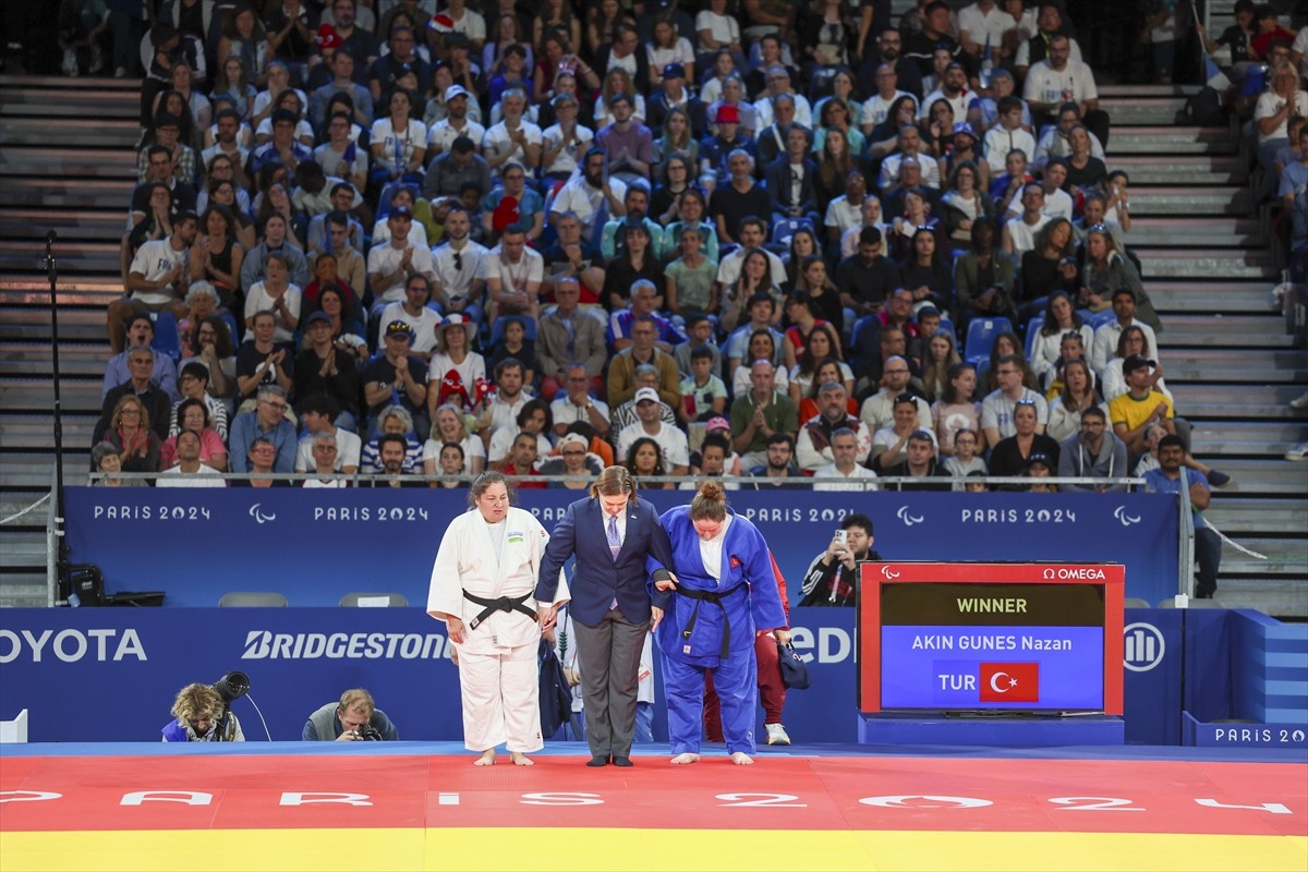 Paris 2024 Paralimpik Oyunları'nda judoda kadınlar +70 kilo J1 kategorisinde Nazan Akın Güneş...