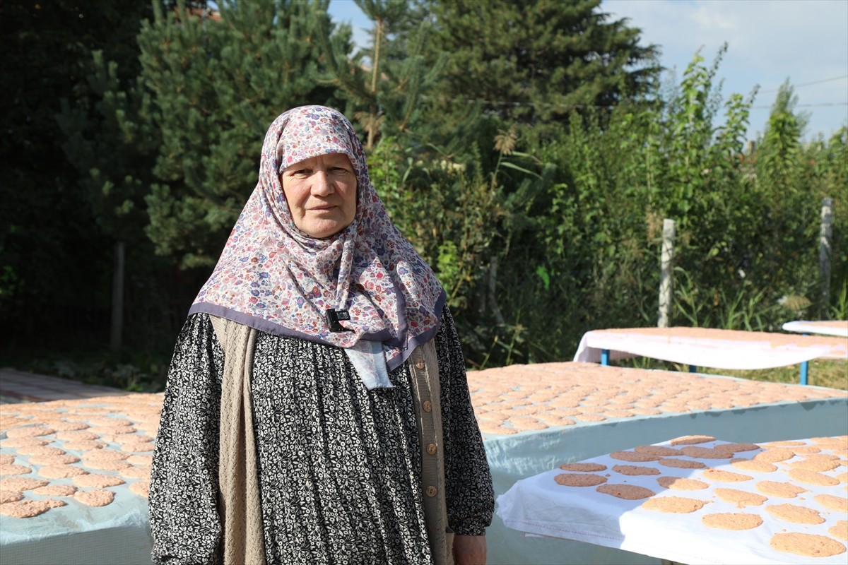 Ankara'nın Çubuk ilçesinde kadınlar ürettikleri tarhanadan elde ettikleri geliri üniversite...