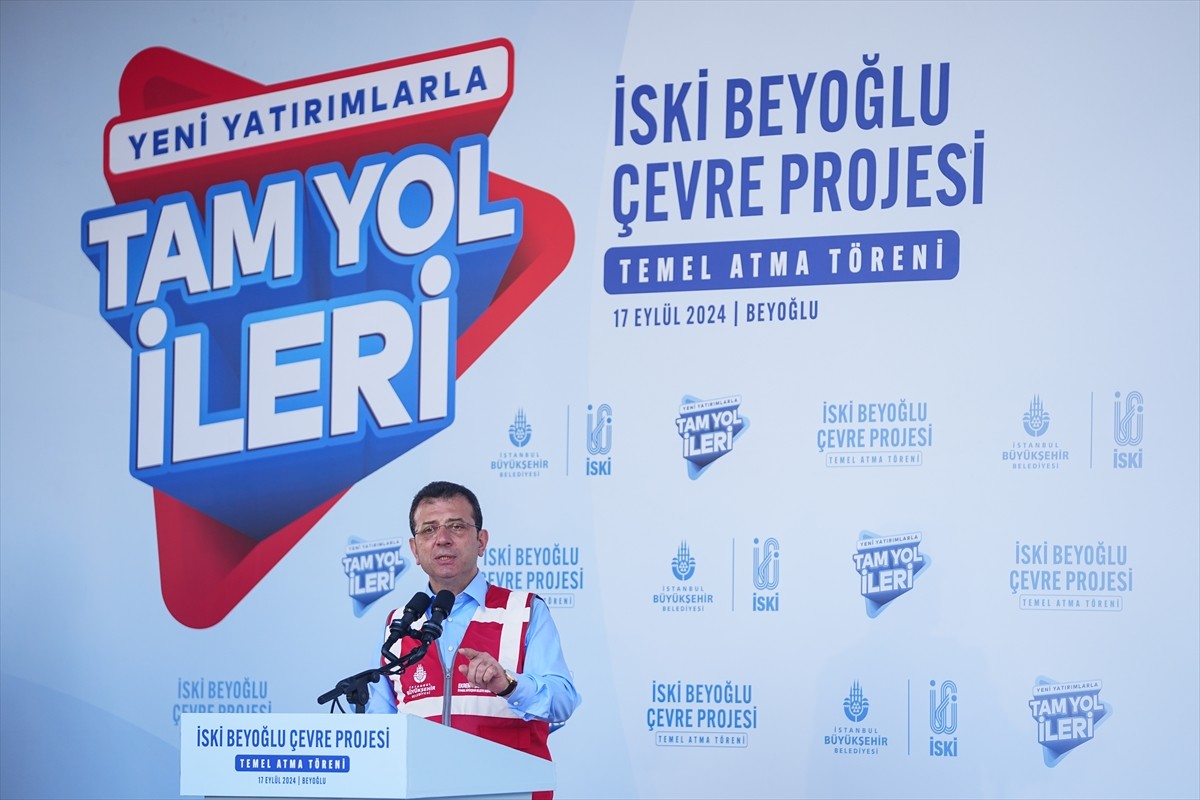 Beyoğlu'nda atık su, yağmur suyu ve içme suyu yatırımları için temel atma töreni düzenlendi....