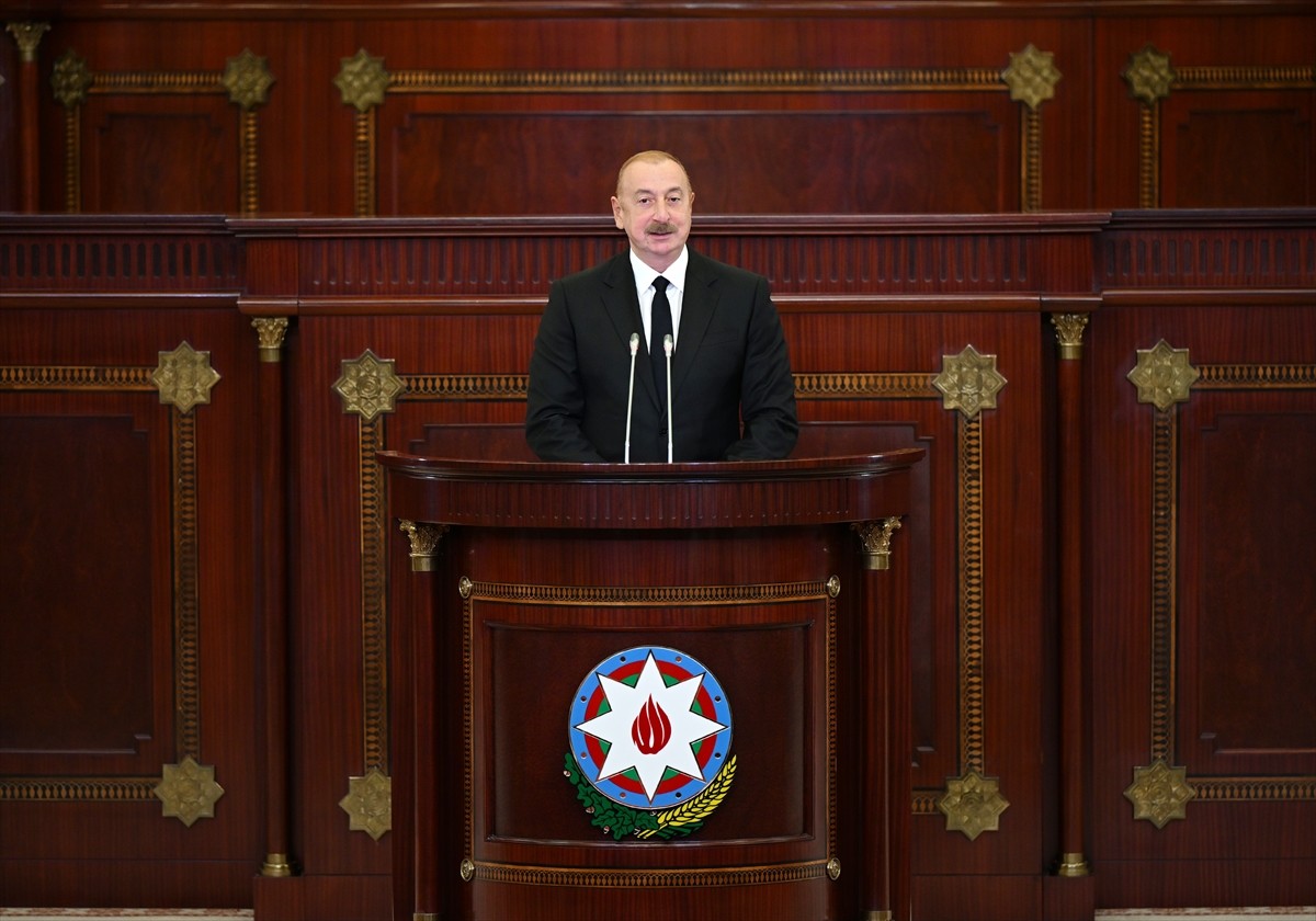 Azerbaycan Cumhurbaşkanı İlham Aliyev, 7. Dönem Azerbaycan Milli Meclisinin ilk oturumuna...