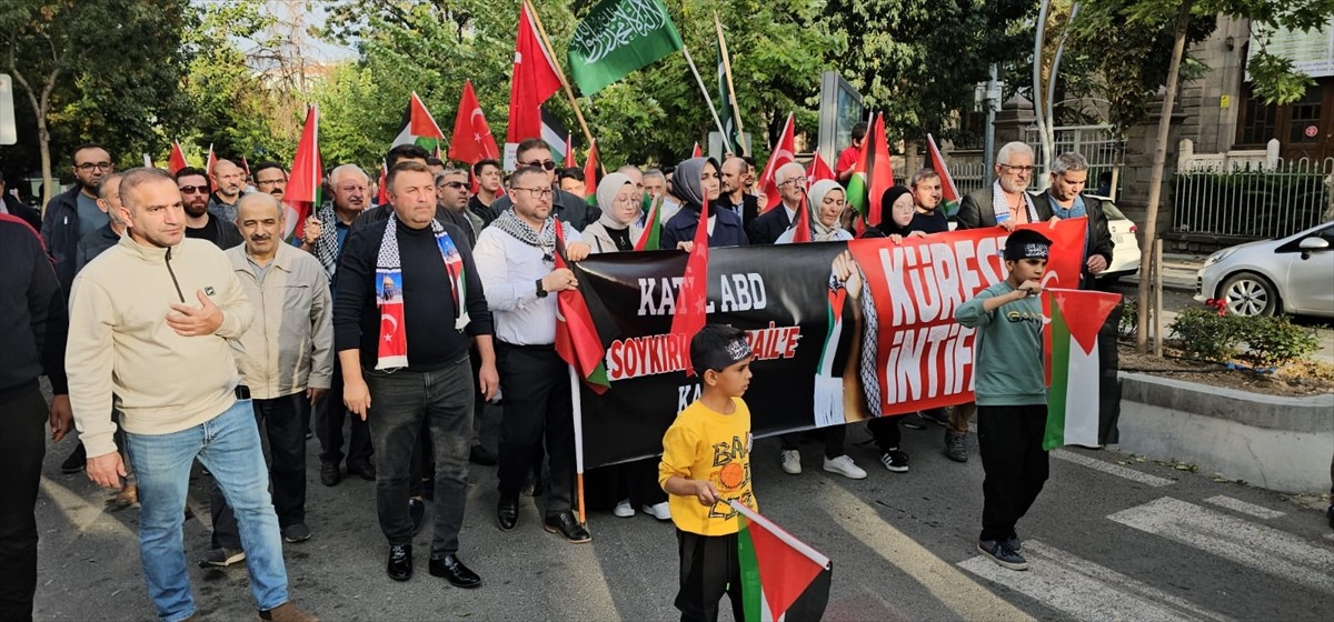 Afyonkarahisar'da İsrail'in Gazze'ye yönelik saldırılarına tepki amacıyla yürüyüş...