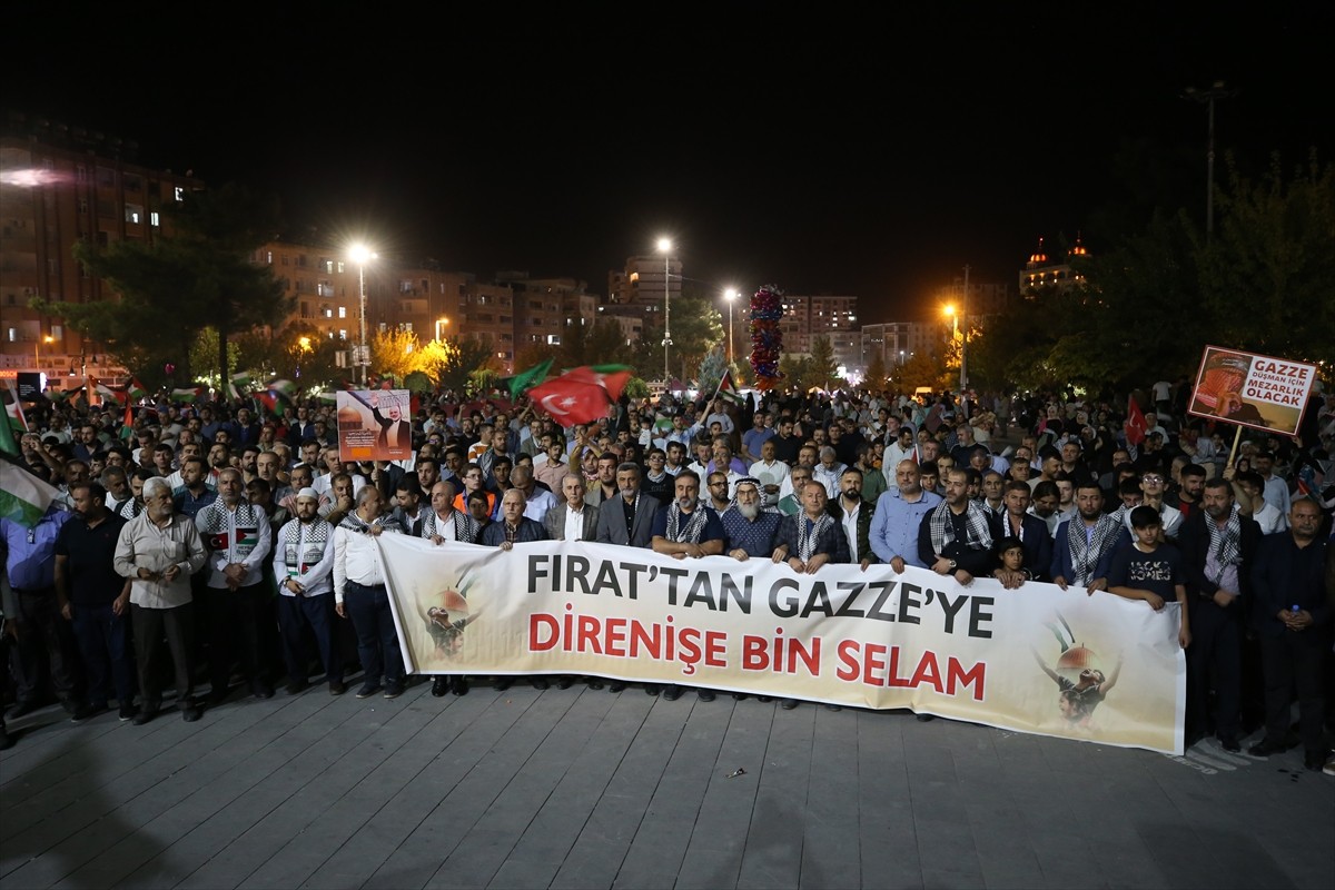 Diyarbakır, Siirt, Şırnak ve Mardin'de İsrail'in Filistin'e yönelik saldırıları protesto...