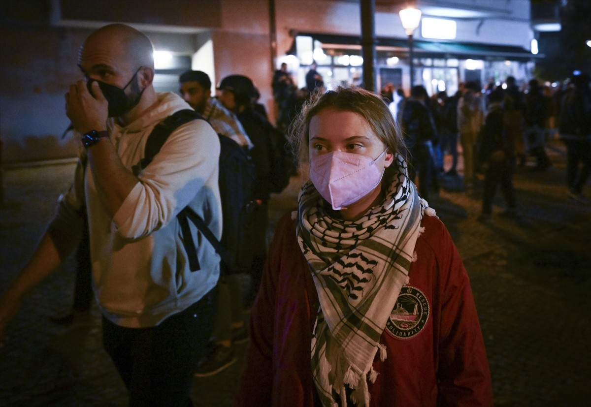 Almanya'nın başkenti Berlin'de İsrail'in Gazze'ye yönelik saldırılarının birinci yılı dolayısıyla...