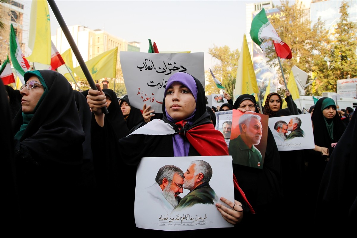 İran'ın başkenti Tahran'da İsrail'in Filistin ve Lübnan'a saldırılarını protesto ve Hizbullah ve...