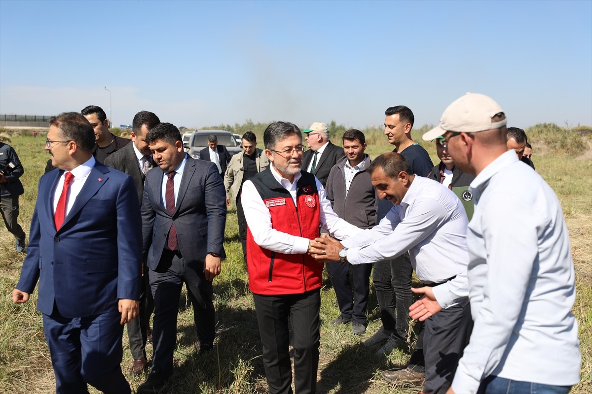 Tarım ve Orman Bakanı İbrahim Yumaklı, Iğdır'daki Tarım İşletmeleri Genel Müdürlüğü (TİGEM) Kazım...